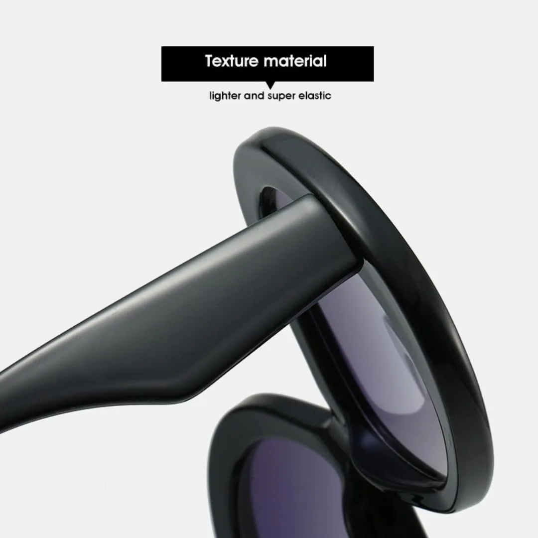 

Солнцезащитные очки для женщин и мужчин в стиле панк, овальные, ретро, ​​модные, с прозрачными линзами, оправа, защита от УФ-излучения UV400 TYUVIVO, Brown