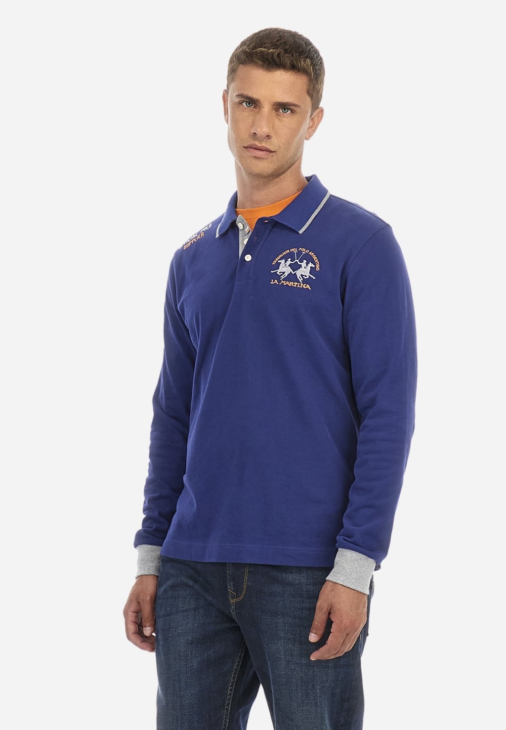 

Рубашка поло LONG SLEEVE La Martina, цвет Blue Depths