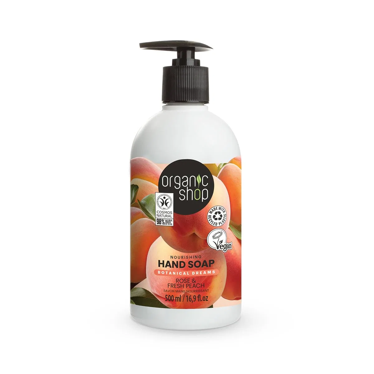 Питательное жидкое мыло для рук Rose and Peach от Organic Shop, 500 мл Organic Shop