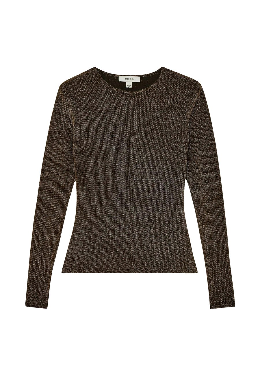 

Топ Reiss SARAPHINA LONG-SLEEVE, Gold/Gold-Coloured