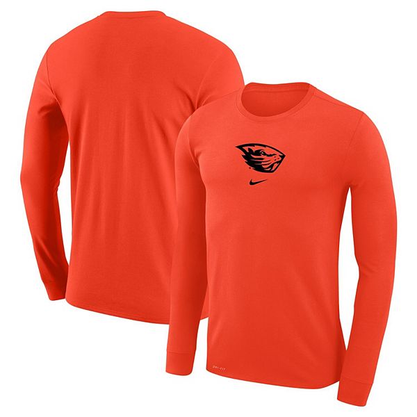 

Мужская оранжевая баскетбольная футболка Oregon State Beavers с длинным рукавом Nike