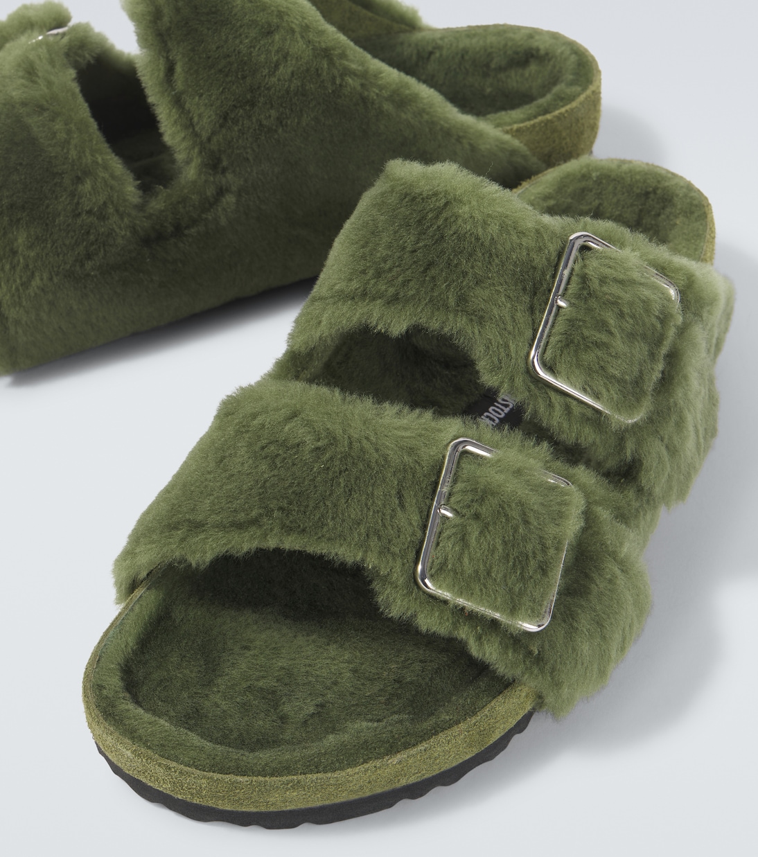 Аризона 1774 сандалии из замши с подкладкой из овчины Birkenstock 1774, зеленый — фото 3