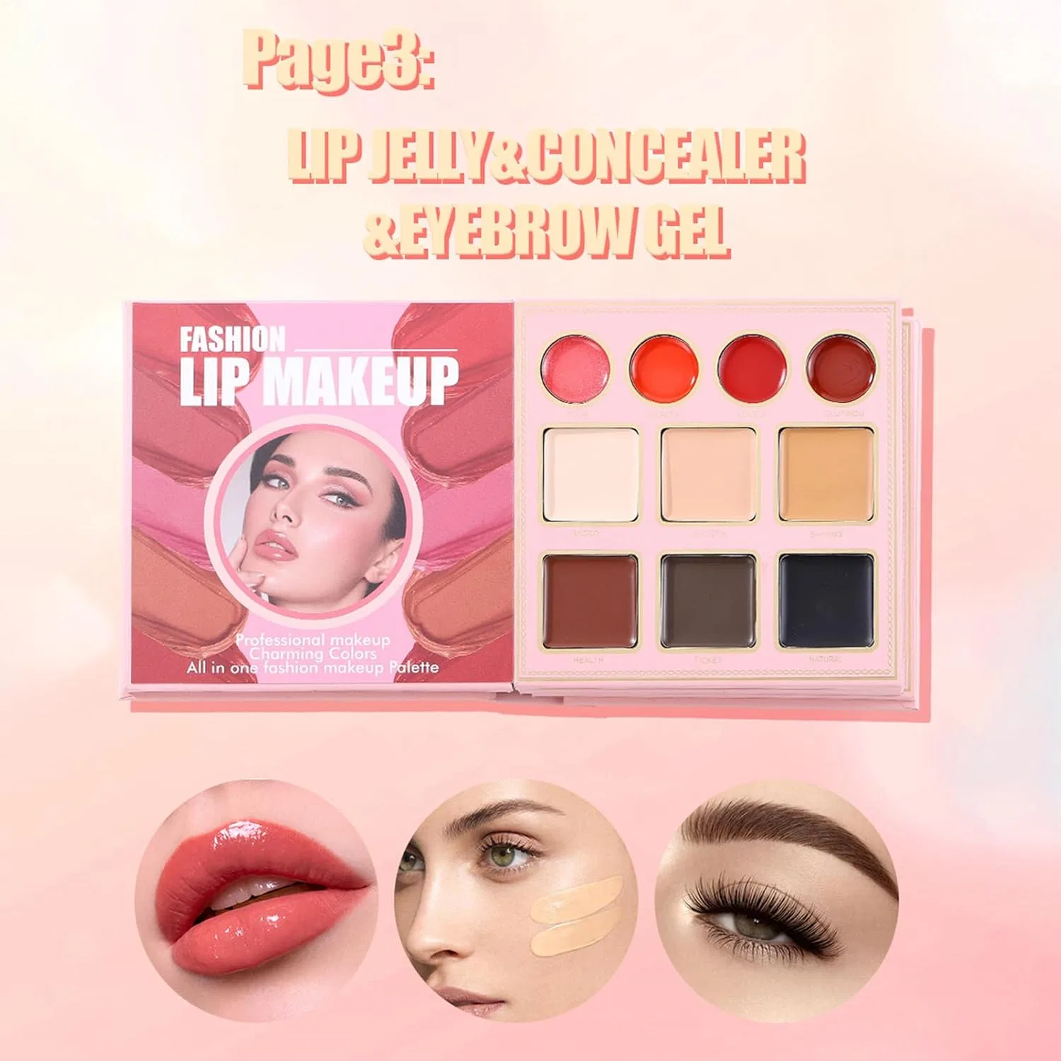 Палетка теней для век и хайлайтера Makeup Book Palette, 1 шт — фото 3