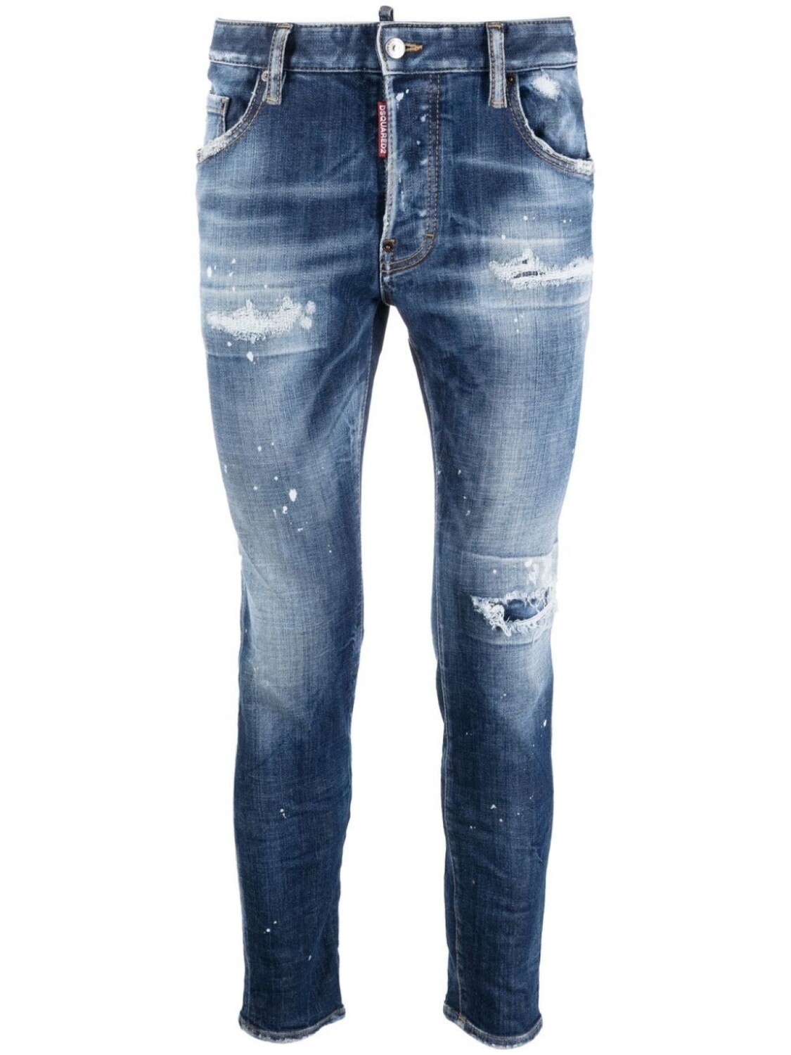 

DSQUARED2 1964 рваные узкие джинсы, синий