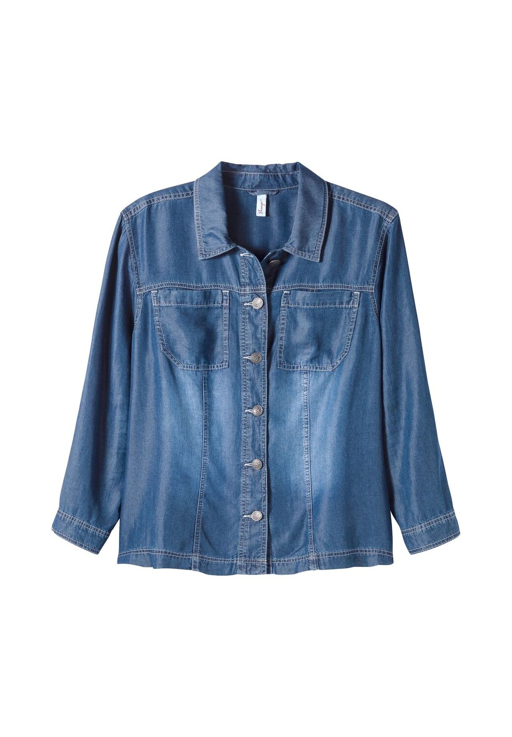 

Куртка-рубашка в джинсовом стиле из лиоцелла TENCEL sheego, цвет Blue Denim
