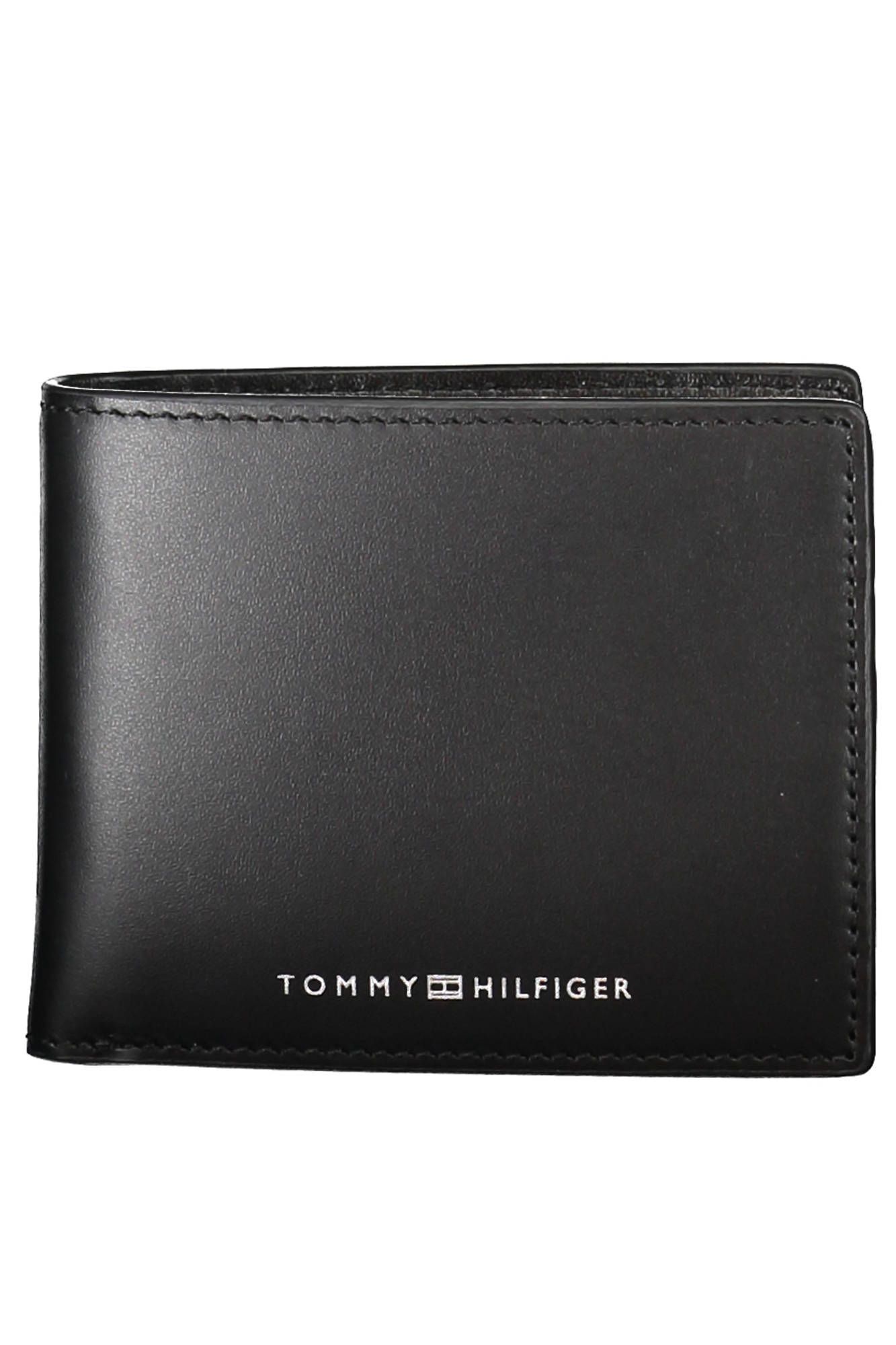 

Черный кожаный мужской кошелек Tommy Hilfiger