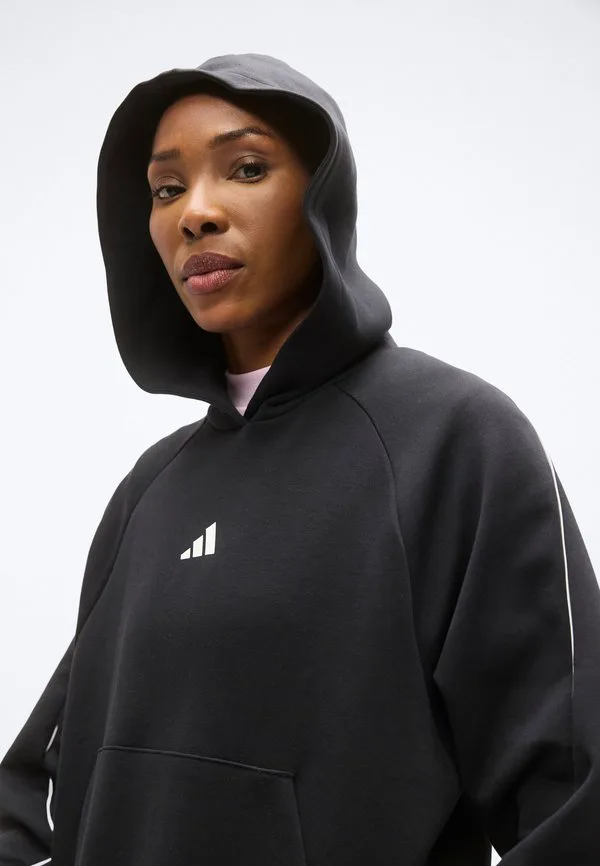 Толстовка стадиона Adidas Sportswear, Black/Off White — фото 4