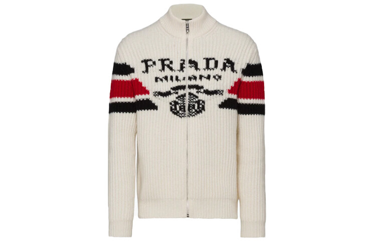 

Кашемировый свитер мужской белый Prada, белый