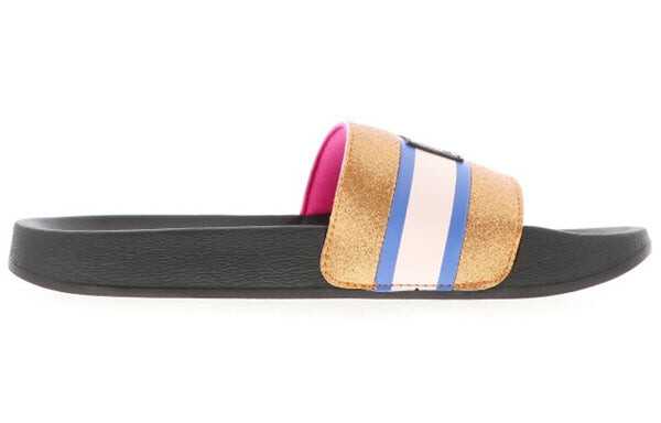 Тапочки leadcat ftr 90s pop slide gold/black Puma, черный — фото 2