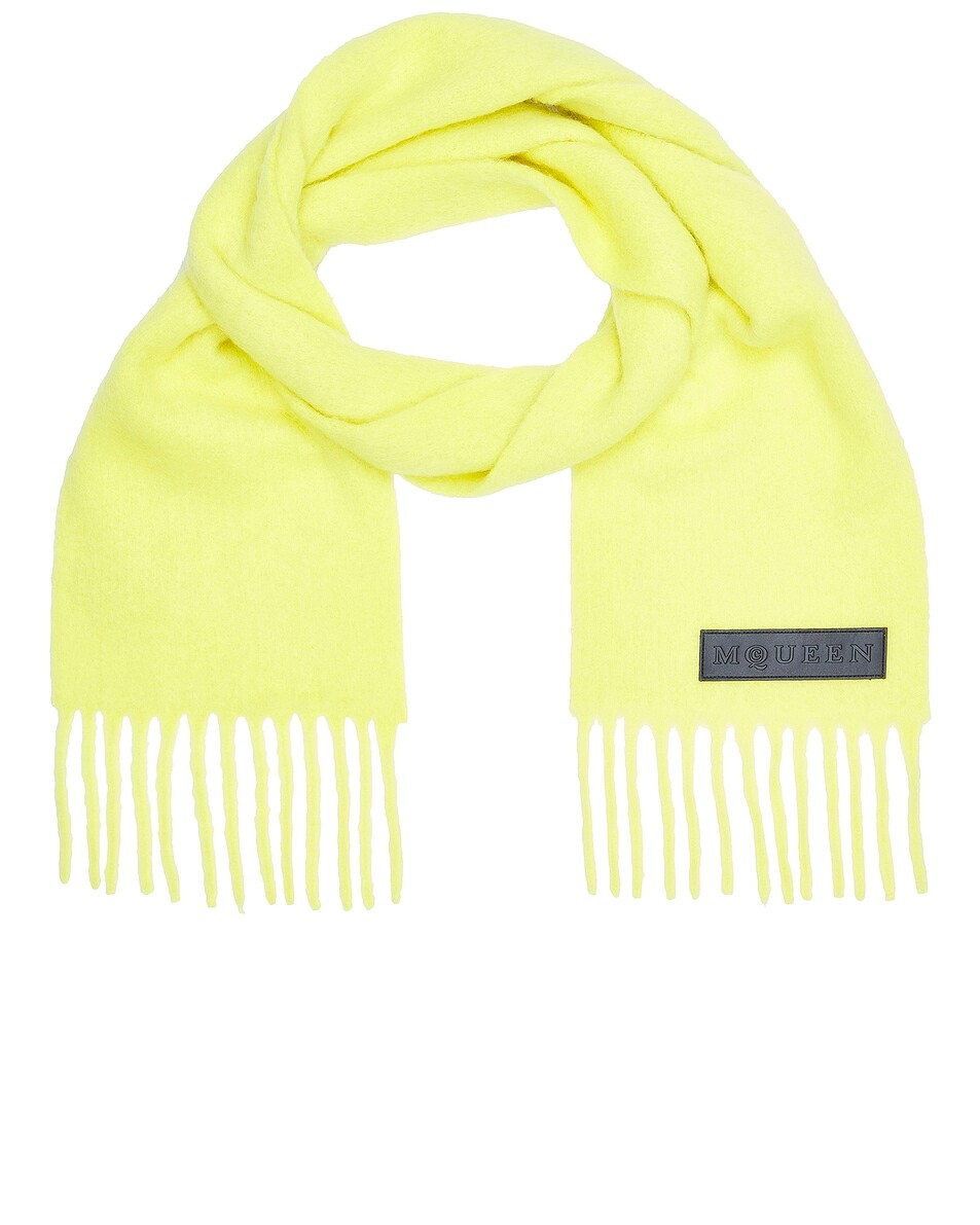

Однотонный шарф из мохера Alexander Mcqueen, цвет Acid Yellow