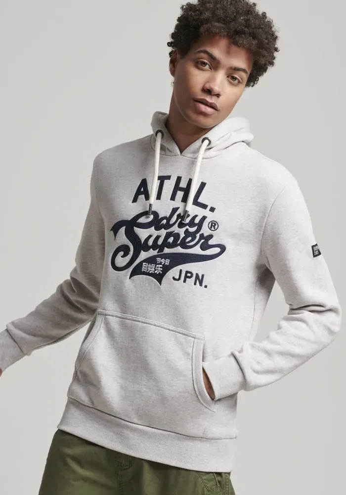 

Толстовка с капюшоном Superdry "ATHLETIC SCRIPT GRAPHIC HOODIE", серый