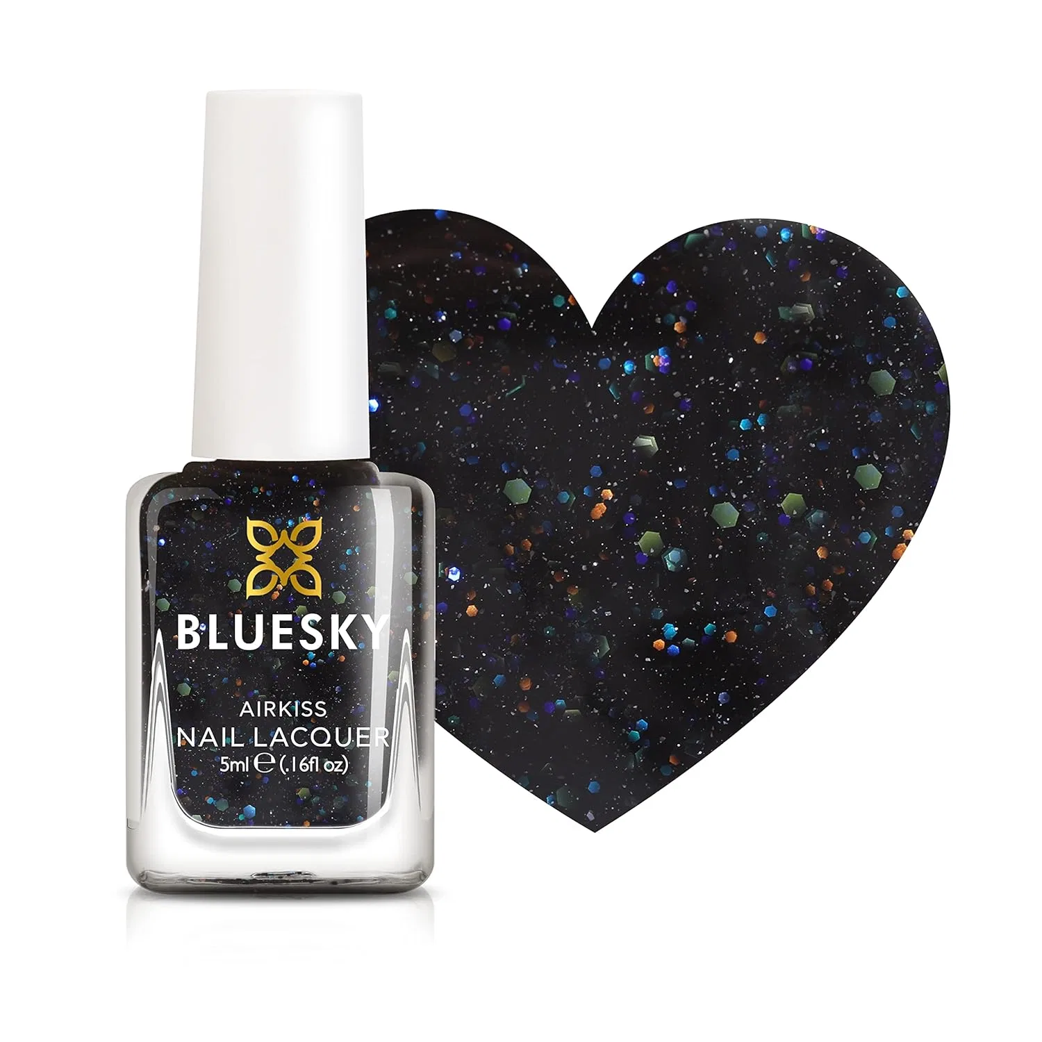 Детский лак для ногтей Bluesky Kids Starry Night Black Glitter, 5 мл Bluesky, Starry Night