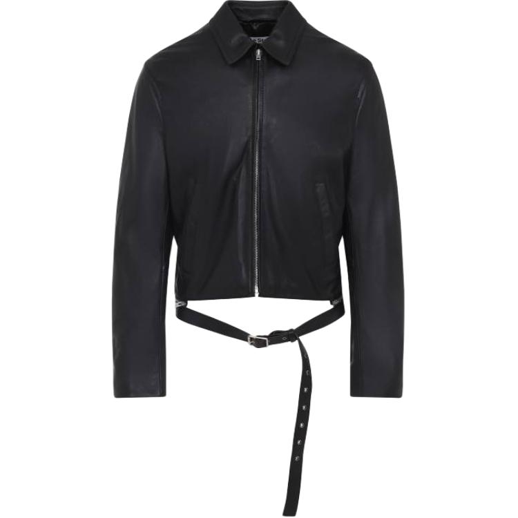 

Acne Studios Кожаная куртка с поясом, Black
