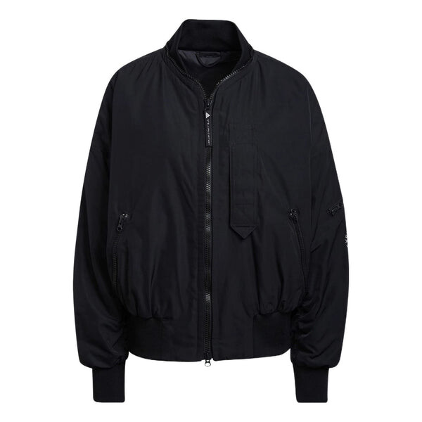 

Куртка by stella mccartney woven bomber jacket 'black' Adidas, черный
