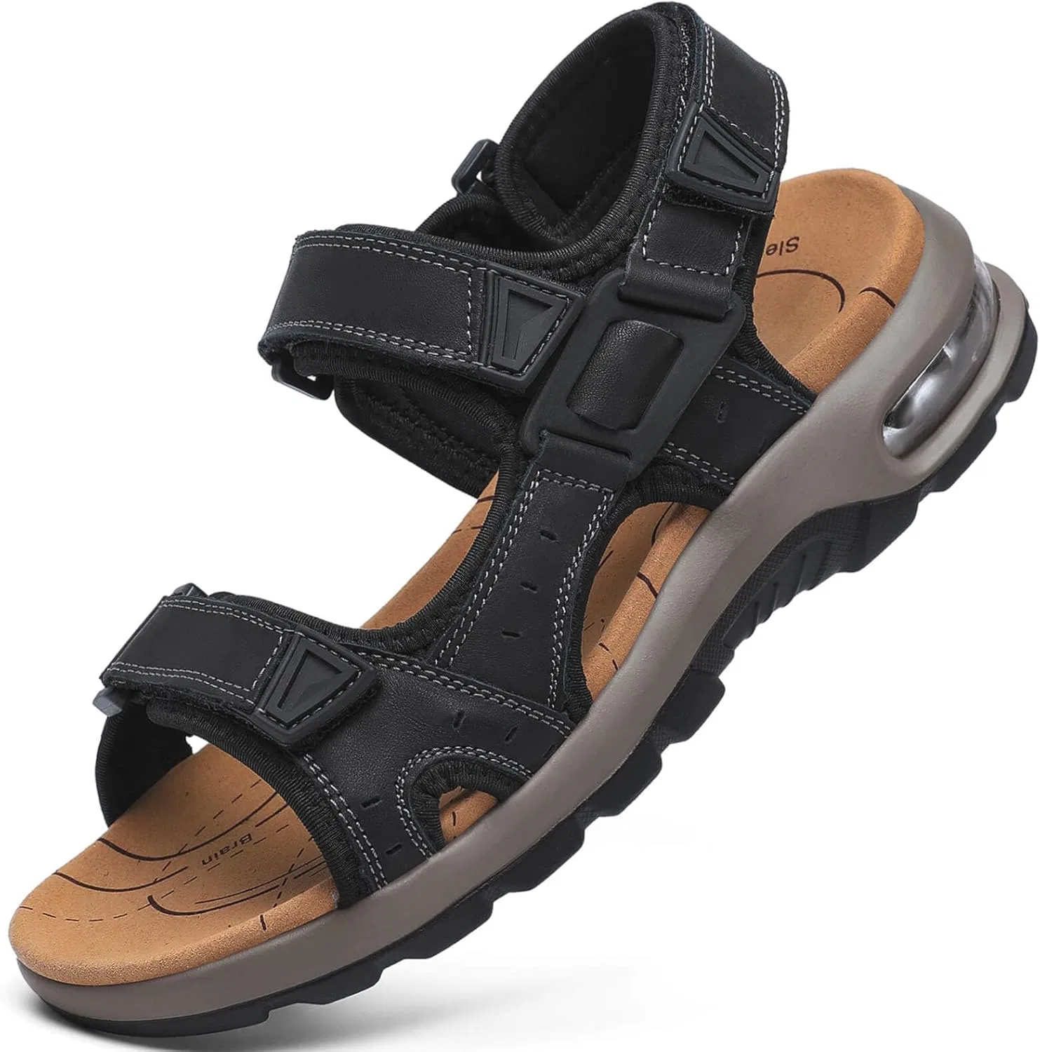 Сандалии мужские с поддержкой стопы ziitop, Black