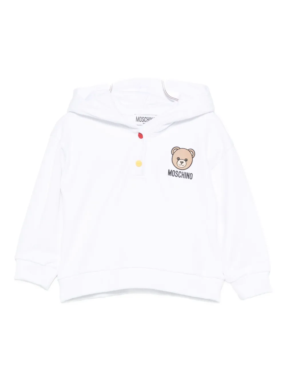 

Худи с мотивом медведя Moschino Kids, белый
