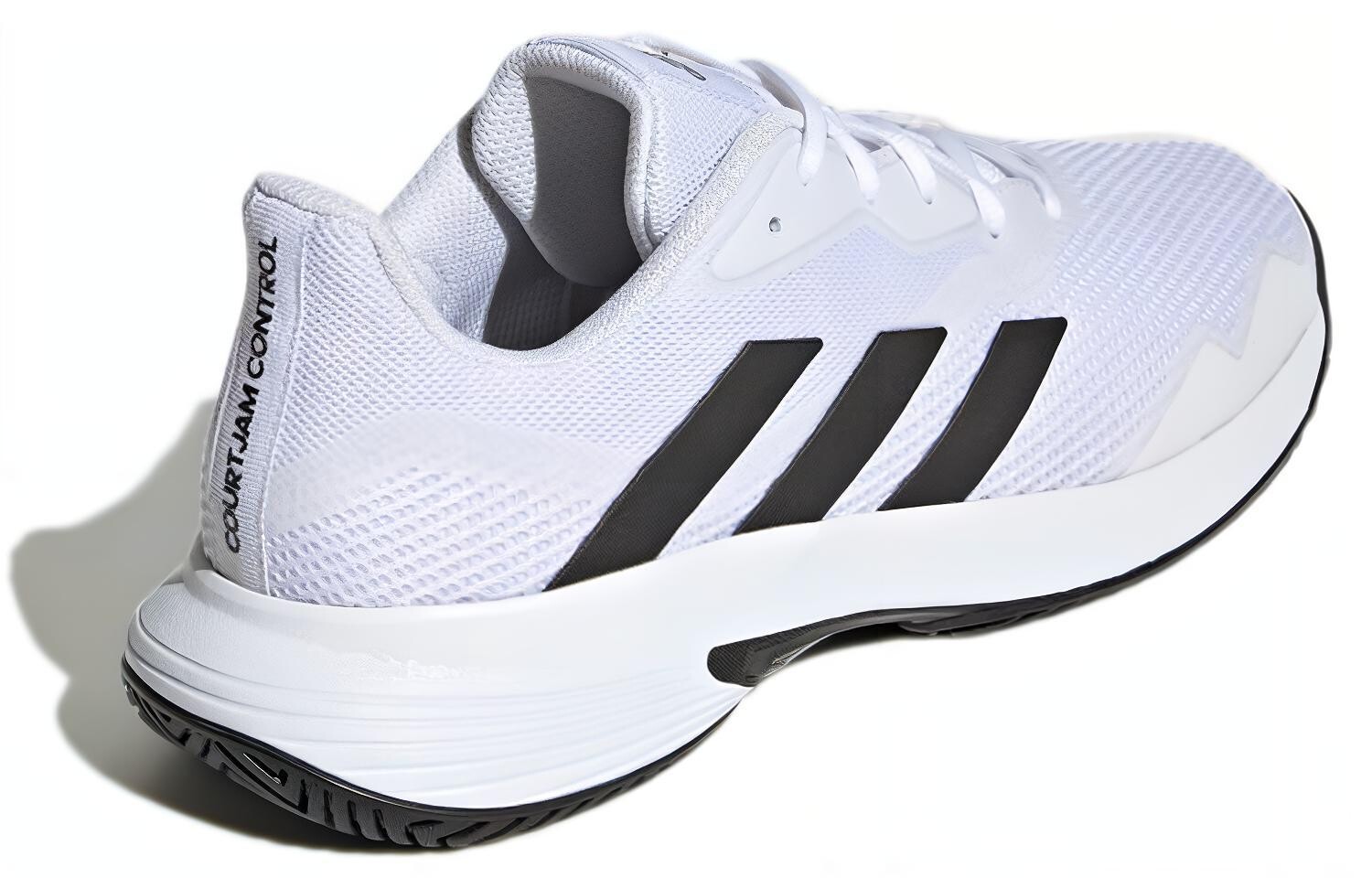 Теннисные кроссовки CourtJam Control мужские с низким верхом белые/черные Adidas — фото 4