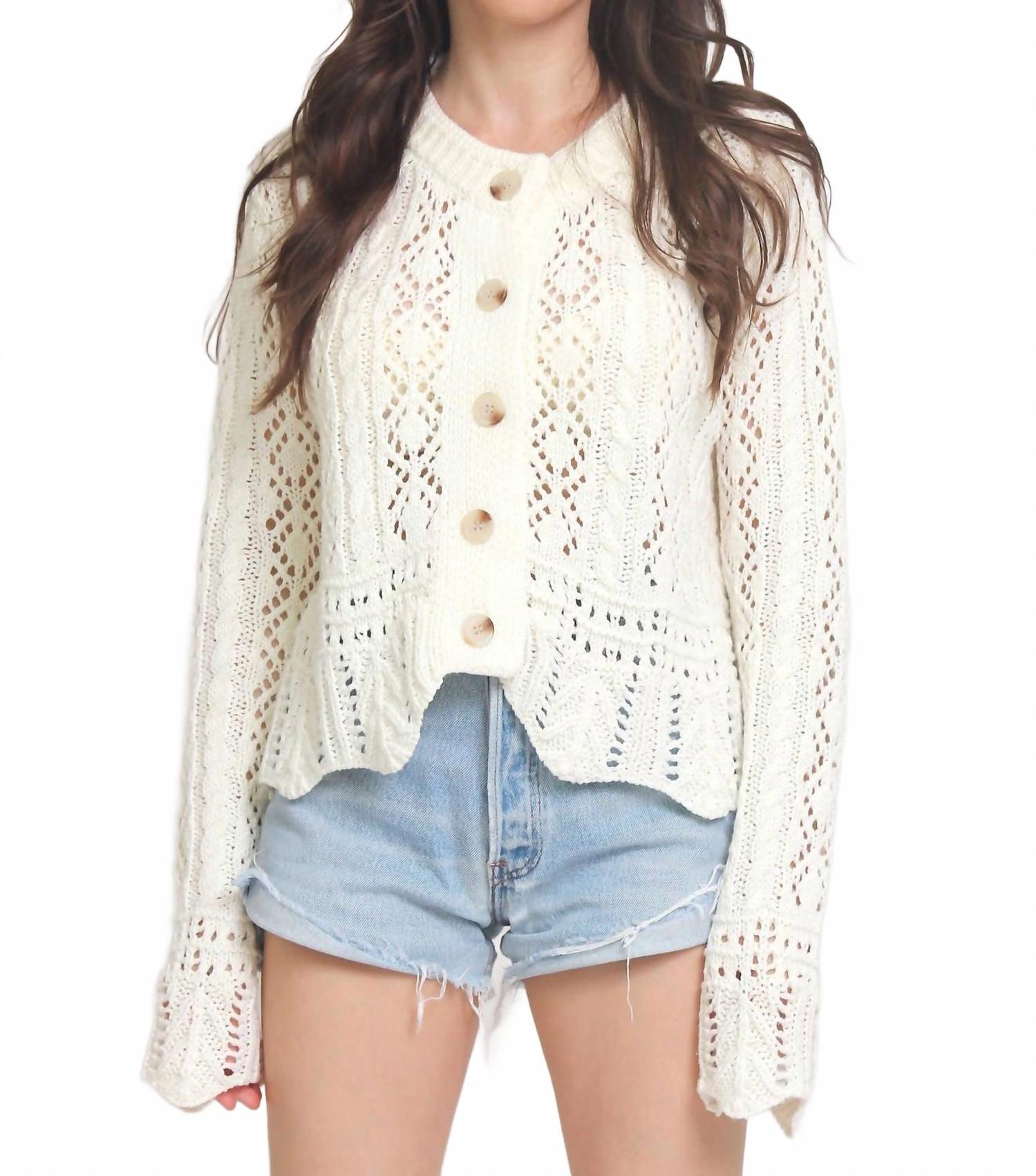 

Кардиган Amelia с длинными рукавами цвета «кремовый» Emory Park, кремовый