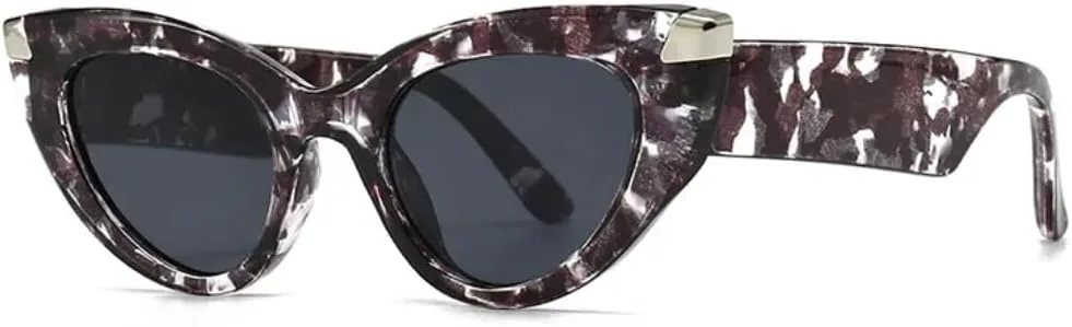 

Роскошные винтажные солнцезащитные очки в крупной оправе для женщин в стиле панк с заклепками, для активного отдыха, защита от УФ-излучения UV400 VFDHN, Marble Black