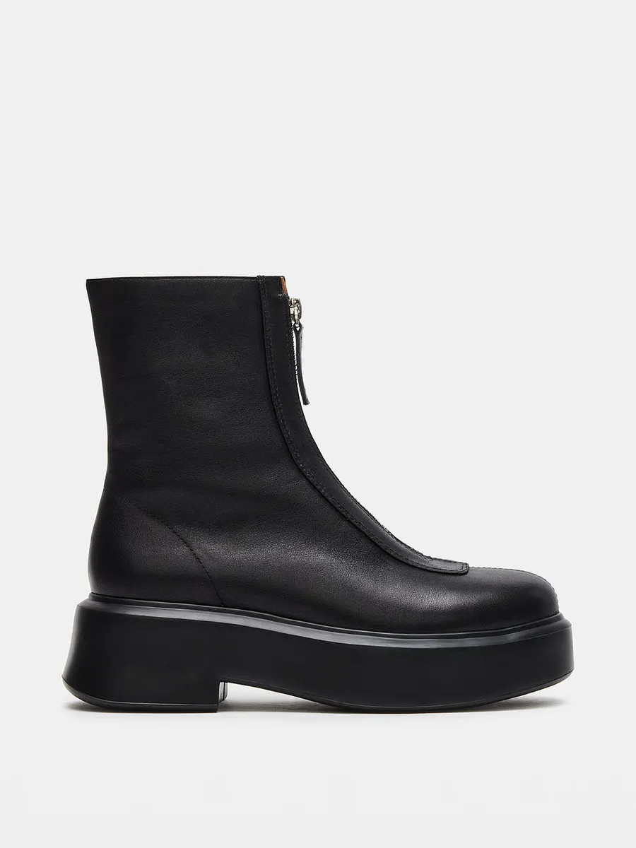 Женские ботильоны Steve Madden Jones кожаные с застежкой-молнией, черный