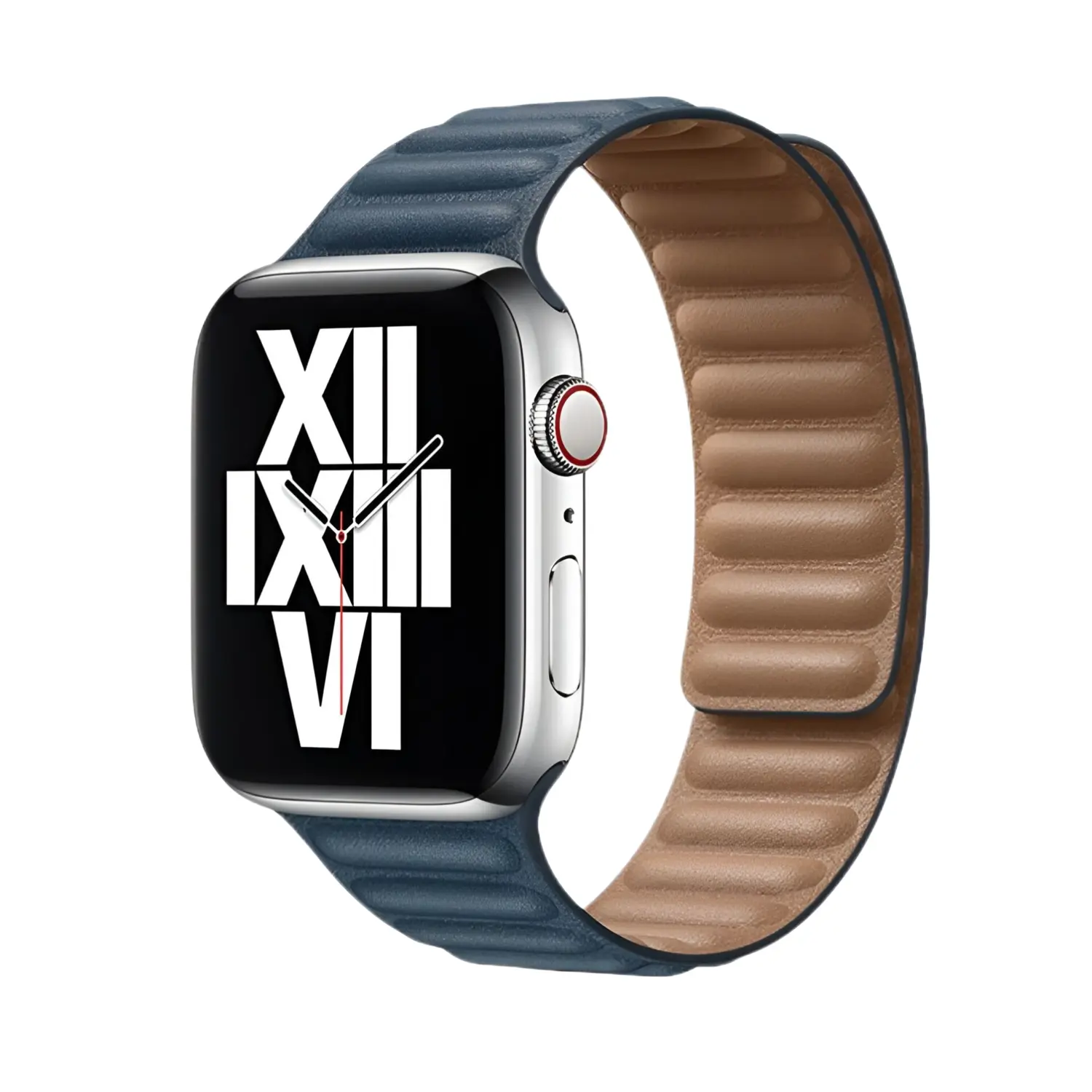 

Zhongwo Часы Strap Apple Compatibility Leather Material, Navy Blue