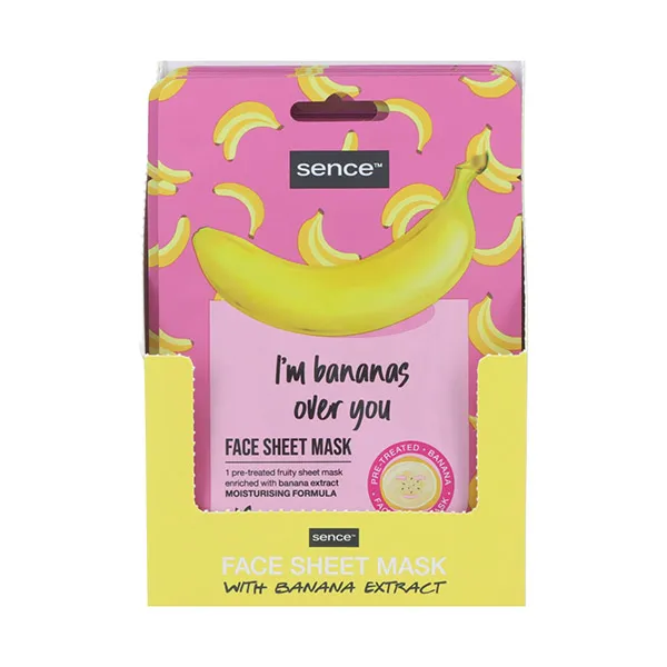 

Питательная маска для лица I'm Bananas Over You Sence Beauty, 1 UD