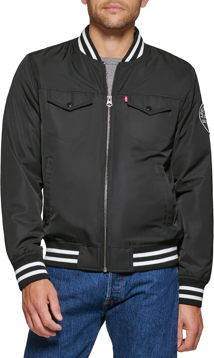 Мужская университетская куртка-бомбер Levi's Colorblock, Black
