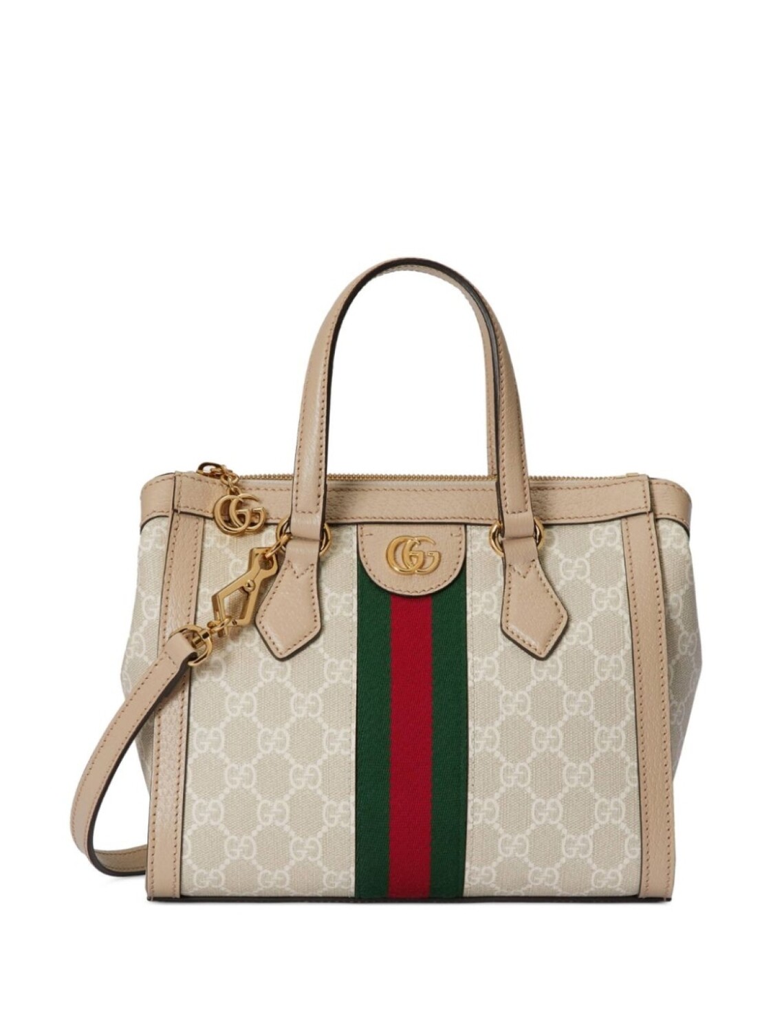 

Маленькая сумка-тоут Ophidia Gucci, нейтральный цвет
