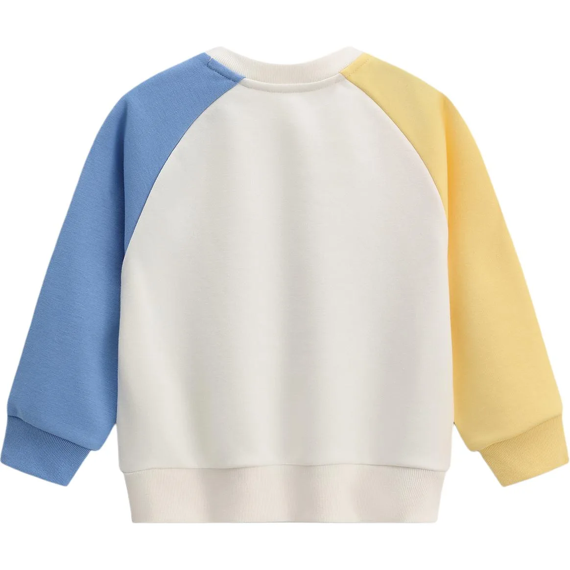 Детский свитшот с круглым вырезом GAP, Yellow Blue Patchwork — фото 3