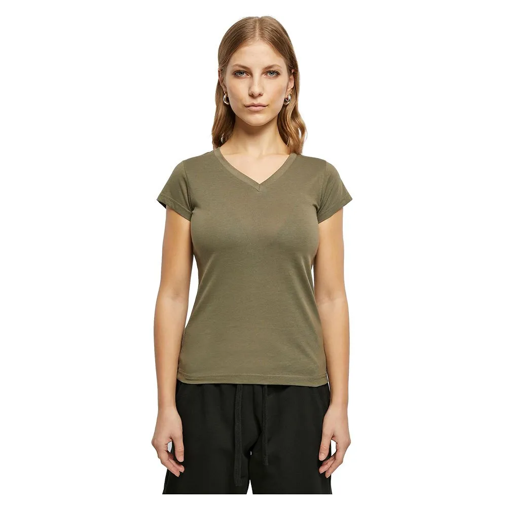 

Футболка Build Your Brand Basic BY062 short sleeve v neck, зеленый