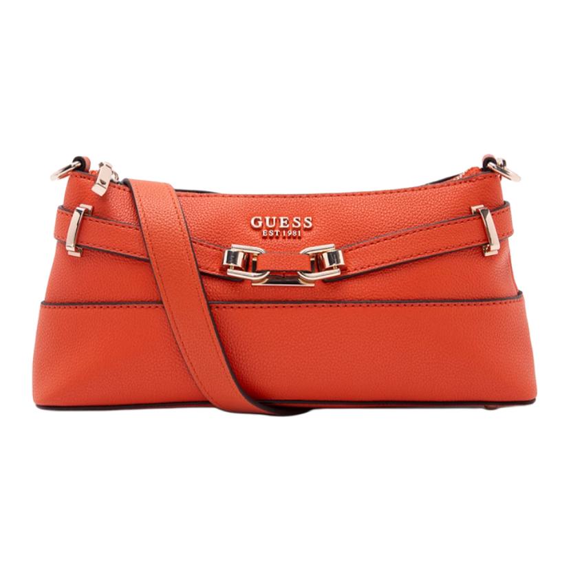 

GUESS Искусственная кожа Сумка-сумка-багет Наплечная сумка Средний размер Женская Кирпично-красная, Brick Red