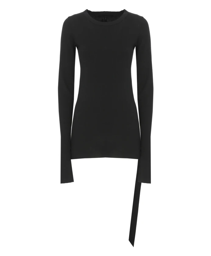 

Ребристая футболка с длинными рукавами Rick Owens, черный
