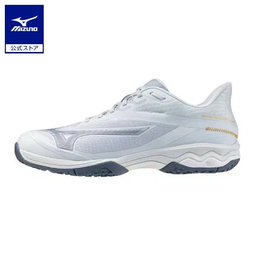 Теннисные кроссовки «Wave Exceed Court Wide OC» от Mizuno, Ice Gray X Blue