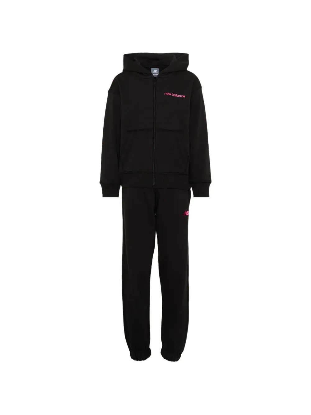 Спортивный костюм с капюшоном и логотипом New Balance Kids, черный
