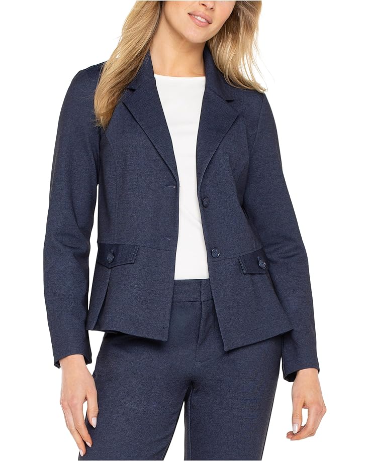 

Женский пиджак с баской Liverpool Los Angeles Printed Serge Knit, Navy Dusk