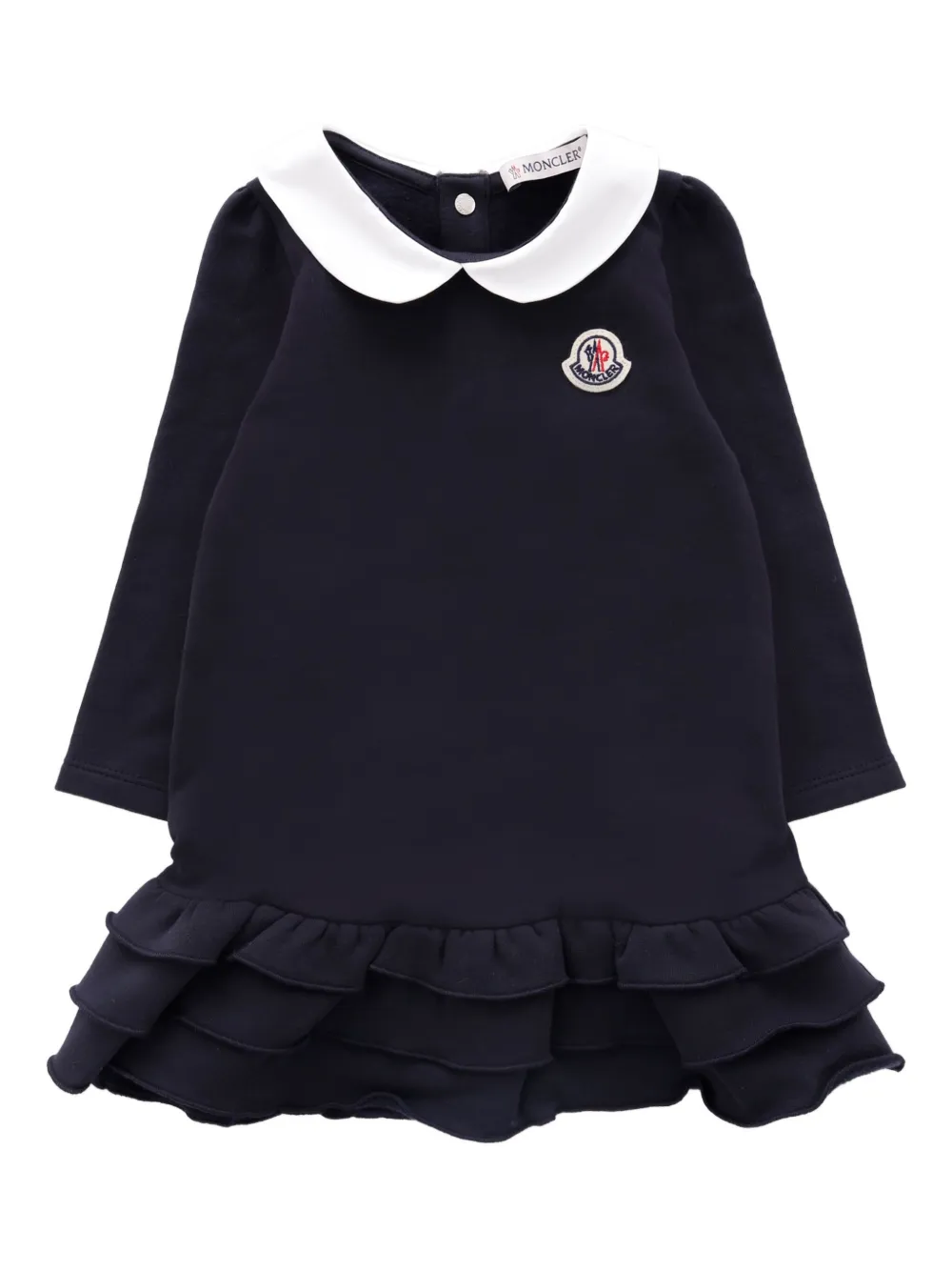 

Платье с оборками и воротником Питер Пэн Moncler Enfant, синий