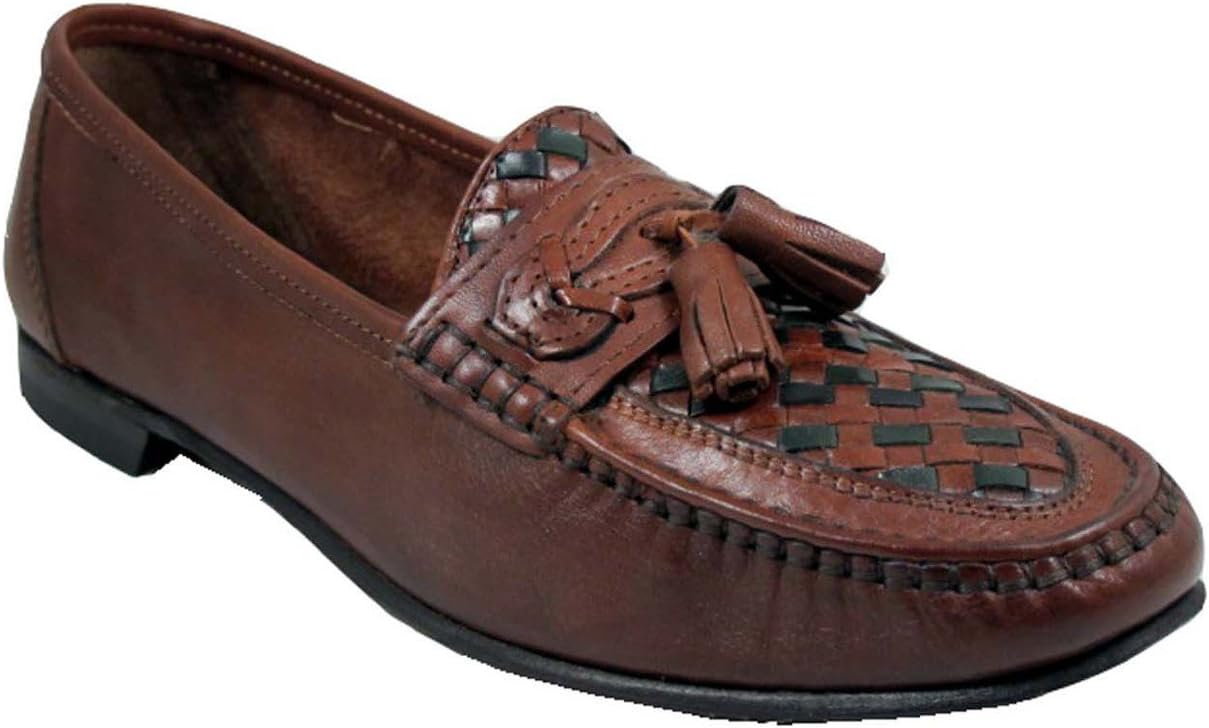 

Мужские итальянские повседневные лоферы Davinci 1579 с кисточкой, плетеные, без шнурков Via Veneto, коричневый