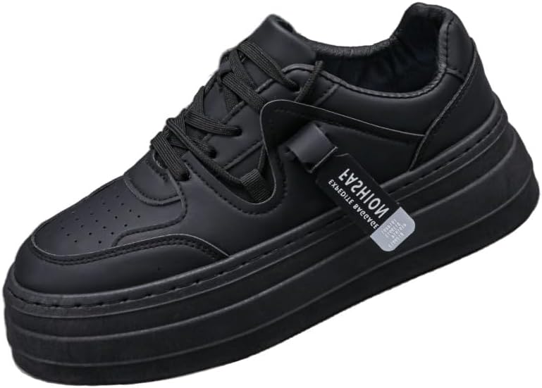 

Мужские спортивные повседневные кроссовки с толстой подошвой и круглым носком - подходят для всех сезонов, для школы, на улице и для путешествий Fusecottc, черный