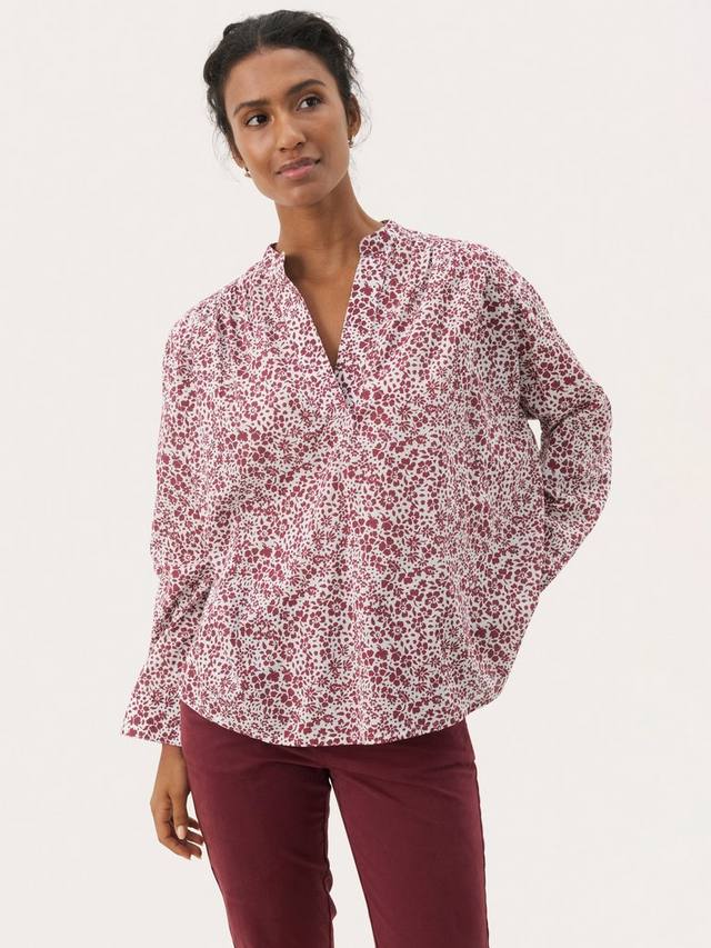 

NatalePW блузка с длинными рукавами и v-образным вырезом из хлопка с цветочным принтом Part Two