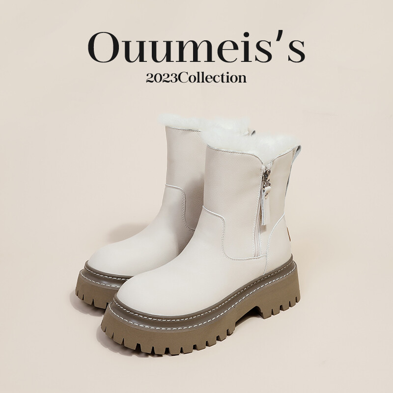 

Зимние ботинки женские белый Ouumeis