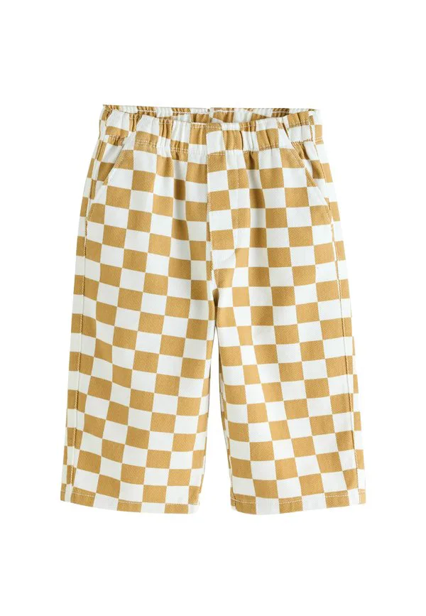 Широкие брюки прямого кроя, надеваются через голову. Next, Yellow White Checkerboard