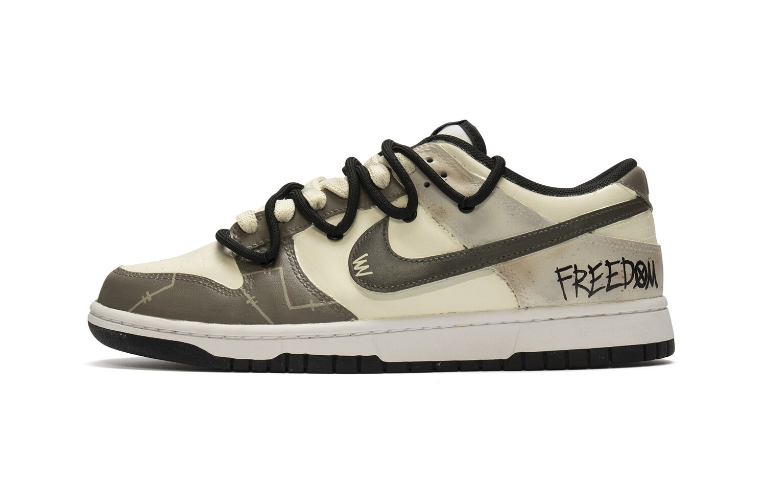 

Кроссовки Nike Dunk Skateboarding Shoes Women's Low-top Beige/Brown, цвет Off White