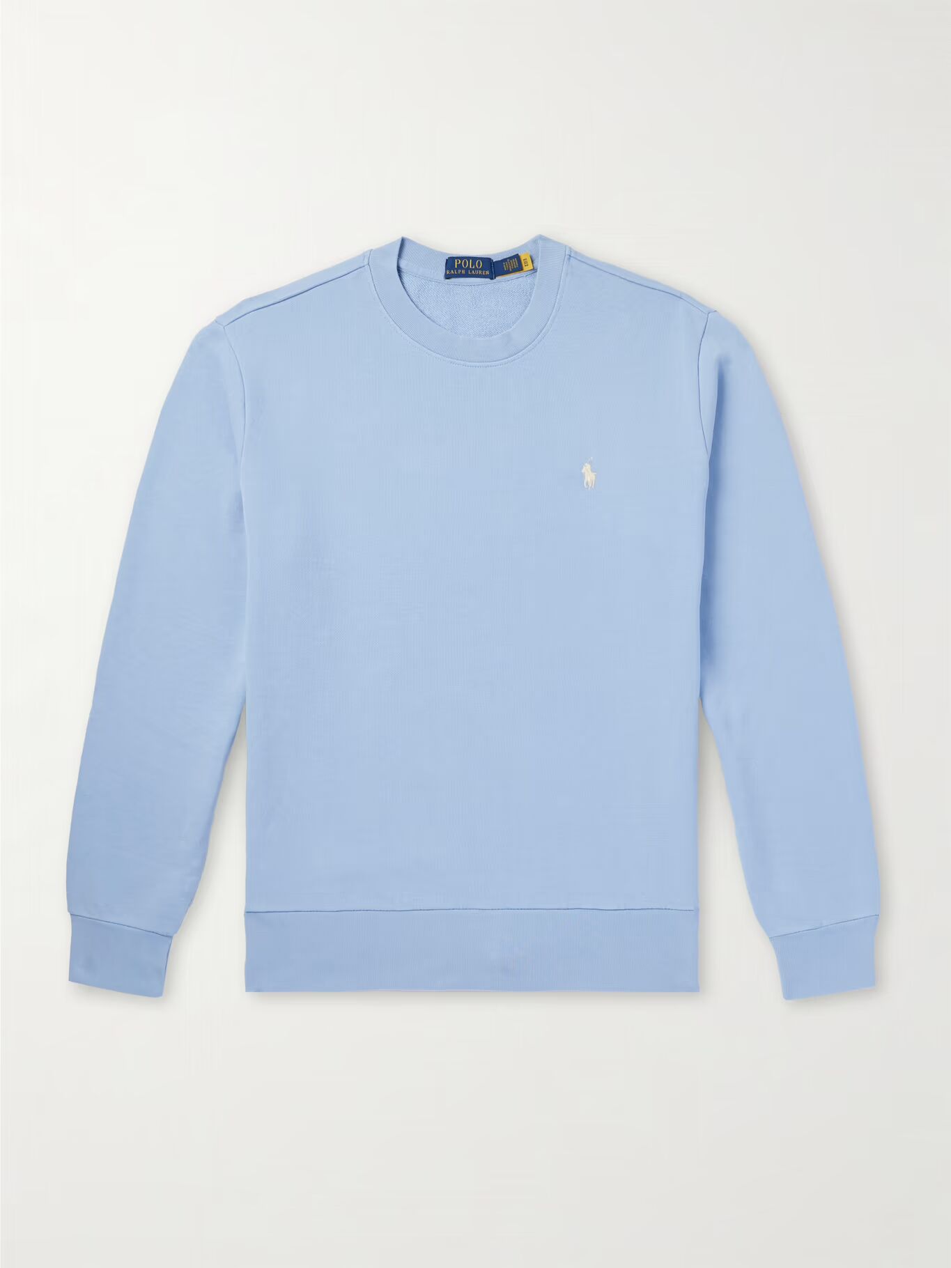 

Свитшот из хлопкового джерси с вышитым логотипом POLO RALPH LAUREN, синий