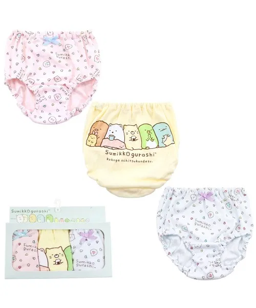 Трусы детские 3 пары Sumikko Gurashi хлопок синий