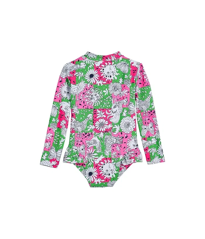 Купальник слитный с защитой UPF 50+ Denning Lilly Pulitzer Kids, Multi Glowing Gardens Accessories Small — фото 2