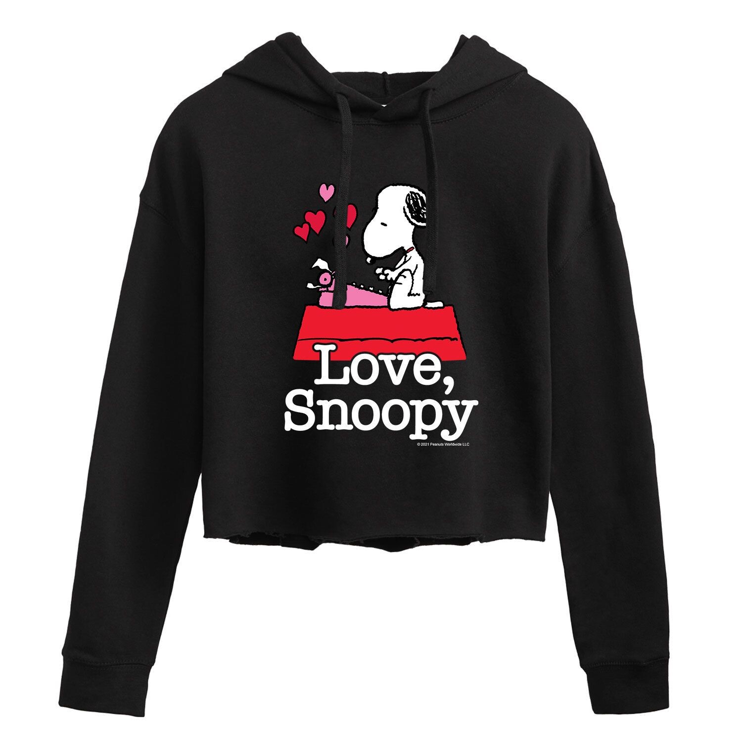 

Укороченное худи с рисунком Peanuts Juniors "Love Snoopy" Licensed Character