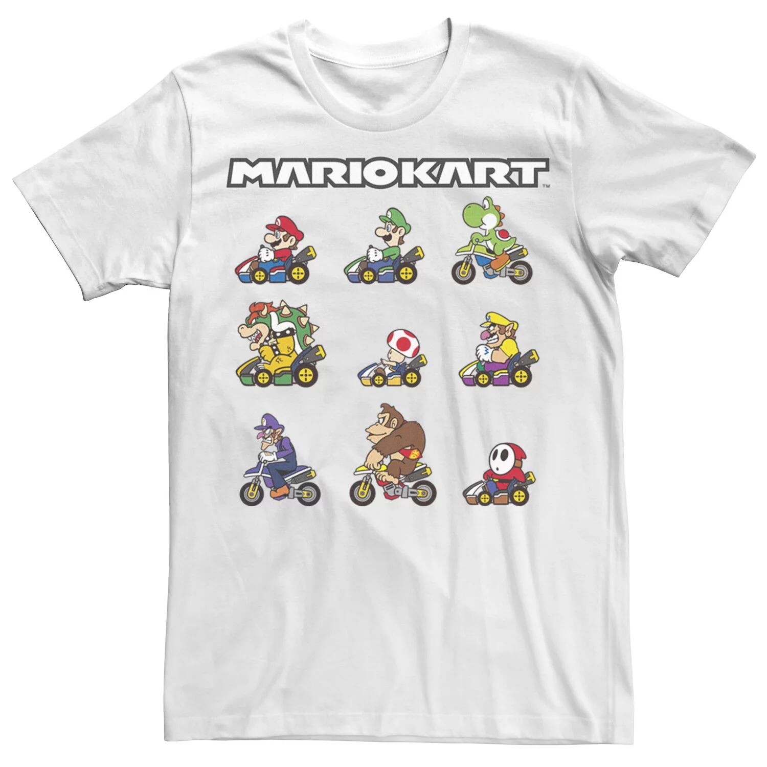 

Мужская футболка Nintendo Mario Kart Racers Ready Line-Up Licensed Character