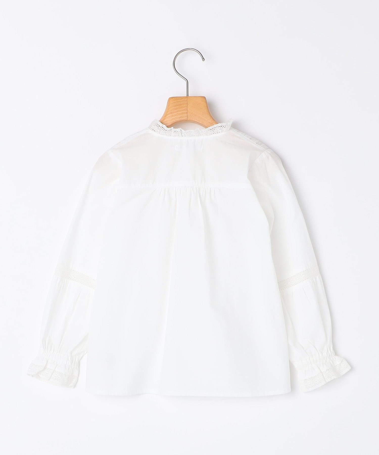 Детская блузка: 80-90 см / с кружевом и складками SHIPS KIDS, Off white — фото 2