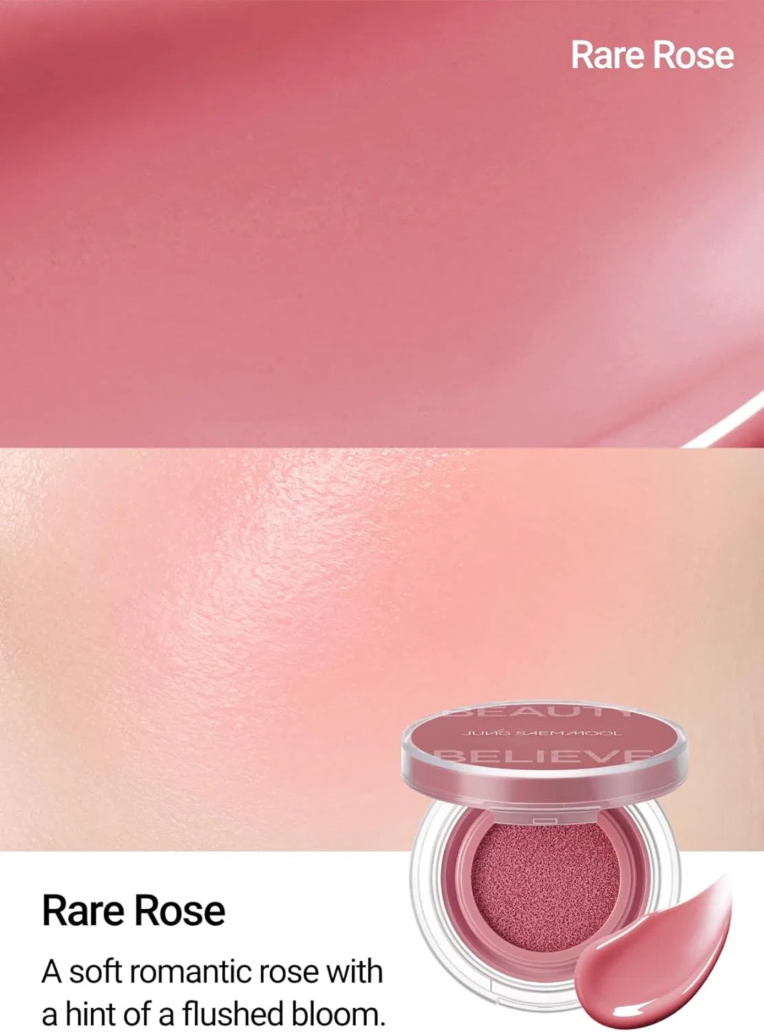 Кремовые румяна JUNG SAEM MOOL Artist Cushion Blush Rare Rose 1 г — фото 3