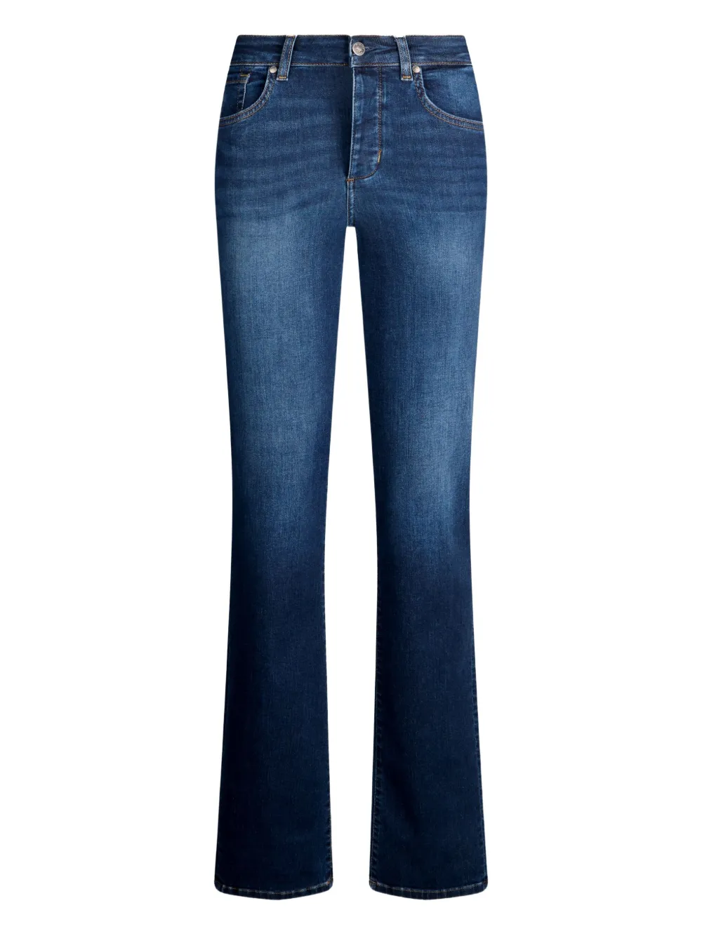 

Джинсы из денима с пятью карманами и нашивкой с логотипом LIU JO, синий